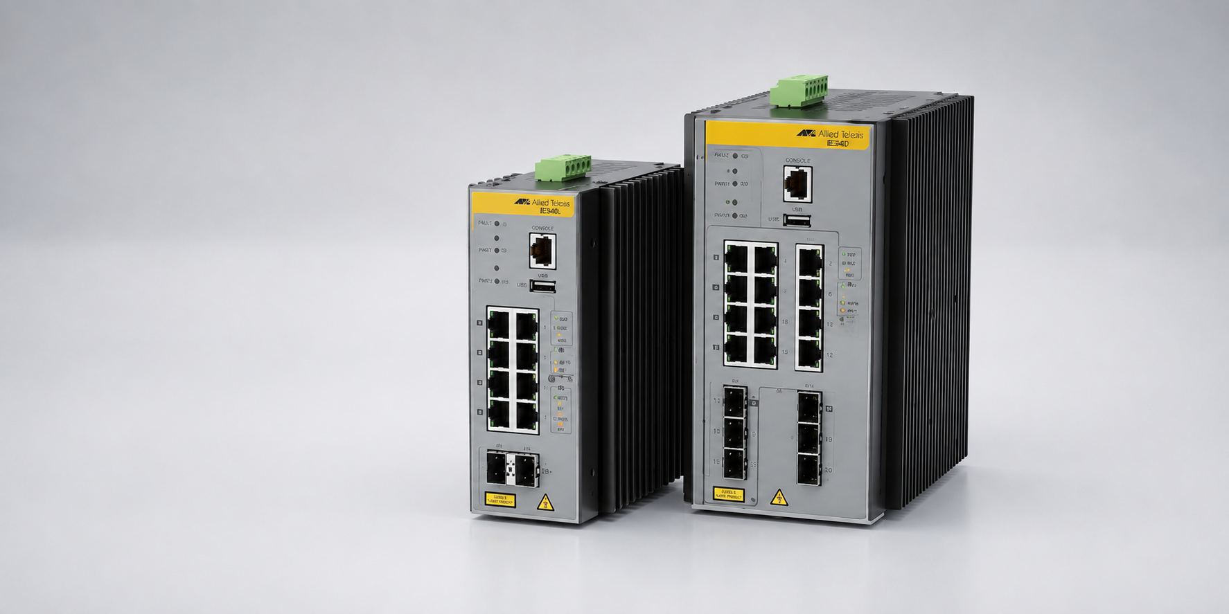 Allied Telesis IE340 and IE340L industrial Layer 3 switches